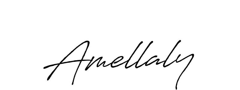 How to make Amellaly name signature. Use Antro_Vectra_Bolder style for creating short signs online. This is the latest handwritten sign. Amellaly signature style 7 images and pictures png