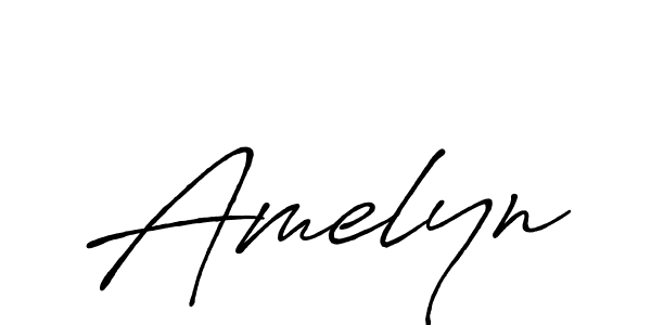 Use a signature maker to create a handwritten signature online. With this signature software, you can design (Antro_Vectra_Bolder) your own signature for name Amelyn. Amelyn signature style 7 images and pictures png