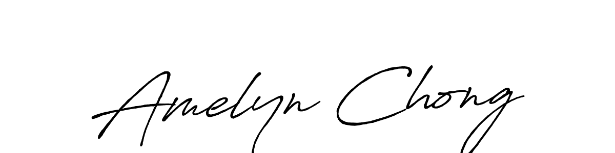 Make a beautiful signature design for name Amelyn Chong. With this signature (Antro_Vectra_Bolder) style, you can create a handwritten signature for free. Amelyn Chong signature style 7 images and pictures png