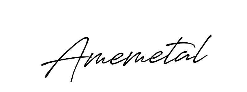 Make a beautiful signature design for name Amemetal. With this signature (Antro_Vectra_Bolder) style, you can create a handwritten signature for free. Amemetal signature style 7 images and pictures png