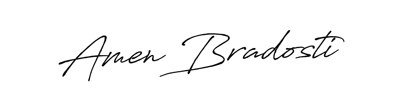 How to make Amen Bradosti name signature. Use Antro_Vectra_Bolder style for creating short signs online. This is the latest handwritten sign. Amen Bradosti signature style 7 images and pictures png