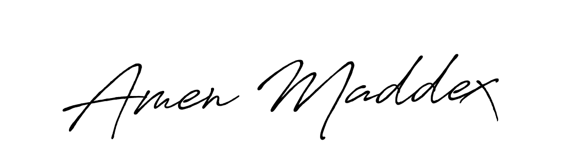 The best way (Antro_Vectra_Bolder) to make a short signature is to pick only two or three words in your name. The name Amen Maddex include a total of six letters. For converting this name. Amen Maddex signature style 7 images and pictures png