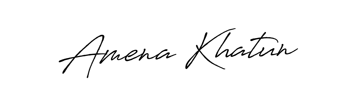 How to make Amena Khatun name signature. Use Antro_Vectra_Bolder style for creating short signs online. This is the latest handwritten sign. Amena Khatun signature style 7 images and pictures png