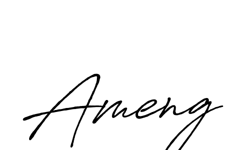 Design your own signature with our free online signature maker. With this signature software, you can create a handwritten (Antro_Vectra_Bolder) signature for name Ameng. Ameng signature style 7 images and pictures png