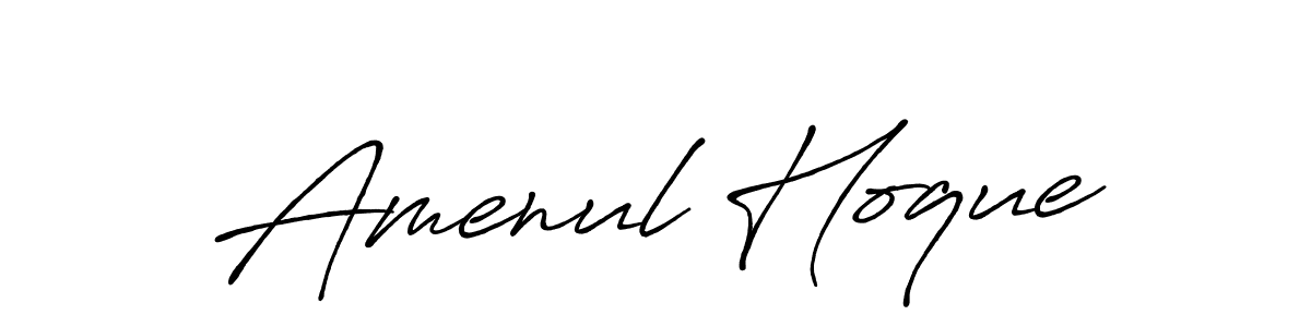 Design your own signature with our free online signature maker. With this signature software, you can create a handwritten (Antro_Vectra_Bolder) signature for name Amenul Hoque. Amenul Hoque signature style 7 images and pictures png