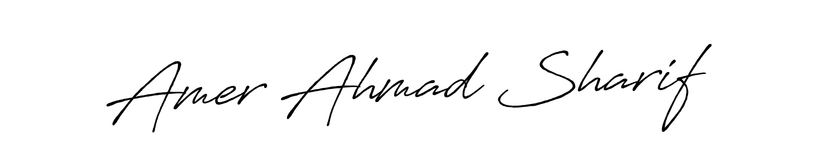 Also You can easily find your signature by using the search form. We will create Amer Ahmad Sharif name handwritten signature images for you free of cost using Antro_Vectra_Bolder sign style. Amer Ahmad Sharif signature style 7 images and pictures png