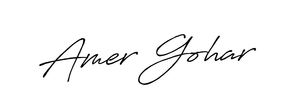 Antro_Vectra_Bolder is a professional signature style that is perfect for those who want to add a touch of class to their signature. It is also a great choice for those who want to make their signature more unique. Get Amer Gohar name to fancy signature for free. Amer Gohar signature style 7 images and pictures png