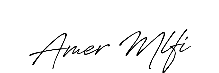 Design your own signature with our free online signature maker. With this signature software, you can create a handwritten (Antro_Vectra_Bolder) signature for name Amer Mlfi. Amer Mlfi signature style 7 images and pictures png