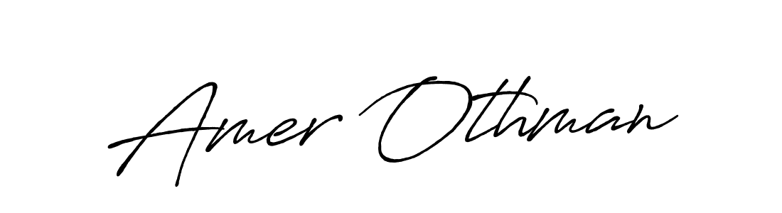 Use a signature maker to create a handwritten signature online. With this signature software, you can design (Antro_Vectra_Bolder) your own signature for name Amer Othman. Amer Othman signature style 7 images and pictures png