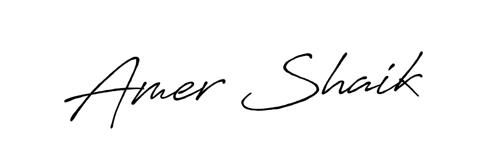 Make a short Amer Shaik signature style. Manage your documents anywhere anytime using Antro_Vectra_Bolder. Create and add eSignatures, submit forms, share and send files easily. Amer Shaik signature style 7 images and pictures png