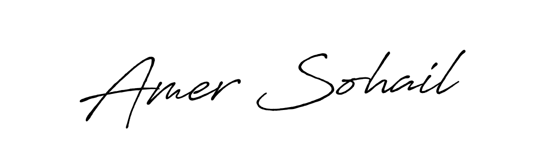 How to make Amer Sohail signature? Antro_Vectra_Bolder is a professional autograph style. Create handwritten signature for Amer Sohail name. Amer Sohail signature style 7 images and pictures png