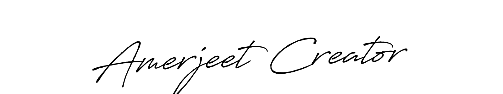 Use a signature maker to create a handwritten signature online. With this signature software, you can design (Antro_Vectra_Bolder) your own signature for name Amerjeet Creator. Amerjeet Creator signature style 7 images and pictures png