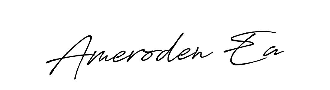 How to make Ameroden Ea name signature. Use Antro_Vectra_Bolder style for creating short signs online. This is the latest handwritten sign. Ameroden Ea signature style 7 images and pictures png