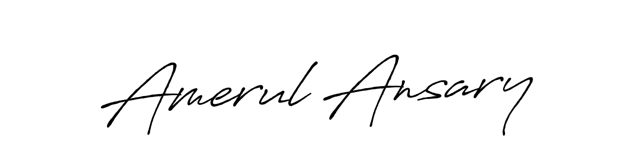 How to make Amerul Ansary signature? Antro_Vectra_Bolder is a professional autograph style. Create handwritten signature for Amerul Ansary name. Amerul Ansary signature style 7 images and pictures png