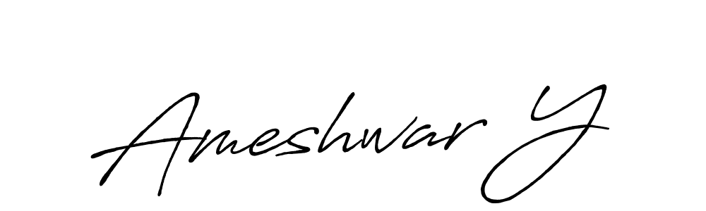 Ameshwar Y stylish signature style. Best Handwritten Sign (Antro_Vectra_Bolder) for my name. Handwritten Signature Collection Ideas for my name Ameshwar Y. Ameshwar Y signature style 7 images and pictures png