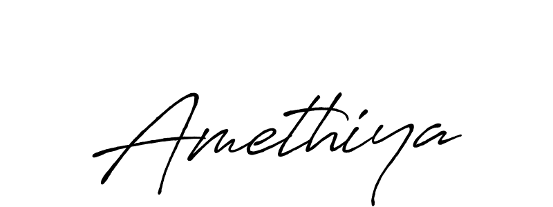 Use a signature maker to create a handwritten signature online. With this signature software, you can design (Antro_Vectra_Bolder) your own signature for name Amethiya. Amethiya signature style 7 images and pictures png