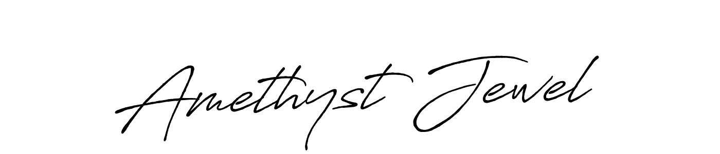 Make a beautiful signature design for name Amethyst Jewel. With this signature (Antro_Vectra_Bolder) style, you can create a handwritten signature for free. Amethyst Jewel signature style 7 images and pictures png