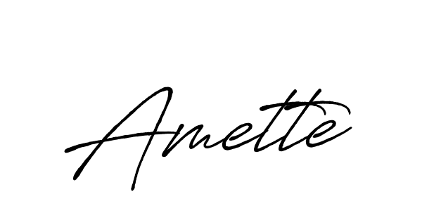 Use a signature maker to create a handwritten signature online. With this signature software, you can design (Antro_Vectra_Bolder) your own signature for name Amette. Amette signature style 7 images and pictures png