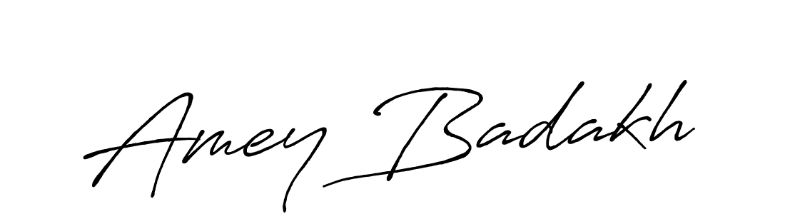 Also we have Amey Badakh name is the best signature style. Create professional handwritten signature collection using Antro_Vectra_Bolder autograph style. Amey Badakh signature style 7 images and pictures png