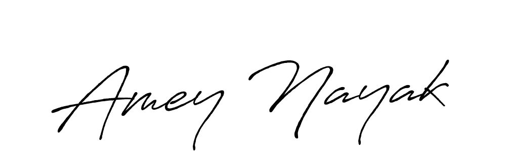 Also we have Amey Nayak name is the best signature style. Create professional handwritten signature collection using Antro_Vectra_Bolder autograph style. Amey Nayak signature style 7 images and pictures png