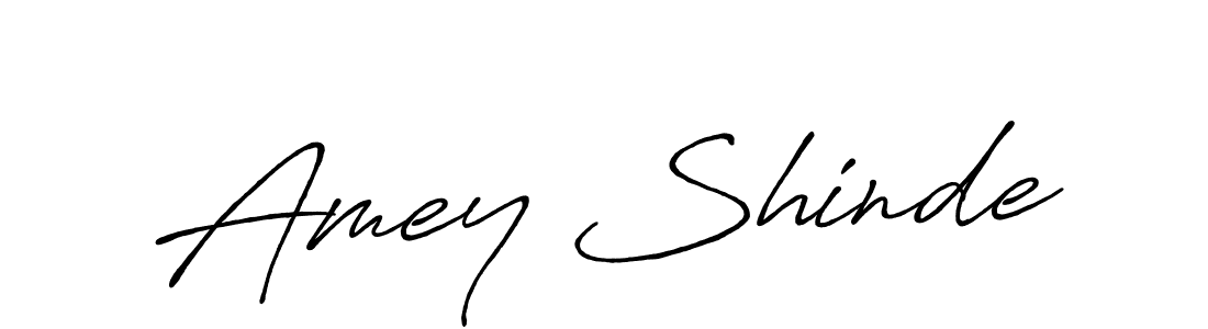 Design your own signature with our free online signature maker. With this signature software, you can create a handwritten (Antro_Vectra_Bolder) signature for name Amey Shinde. Amey Shinde signature style 7 images and pictures png