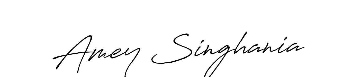 Use a signature maker to create a handwritten signature online. With this signature software, you can design (Antro_Vectra_Bolder) your own signature for name Amey Singhania. Amey Singhania signature style 7 images and pictures png