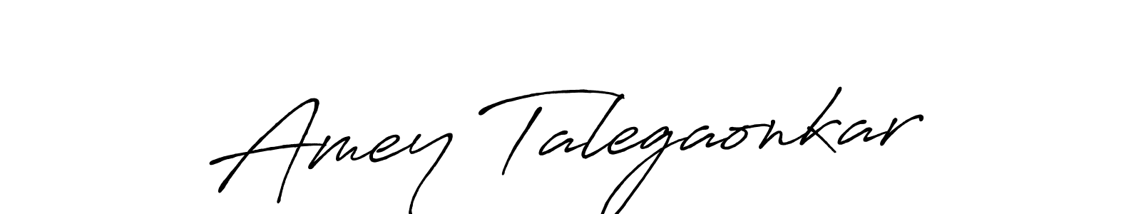 How to make Amey Talegaonkar name signature. Use Antro_Vectra_Bolder style for creating short signs online. This is the latest handwritten sign. Amey Talegaonkar signature style 7 images and pictures png