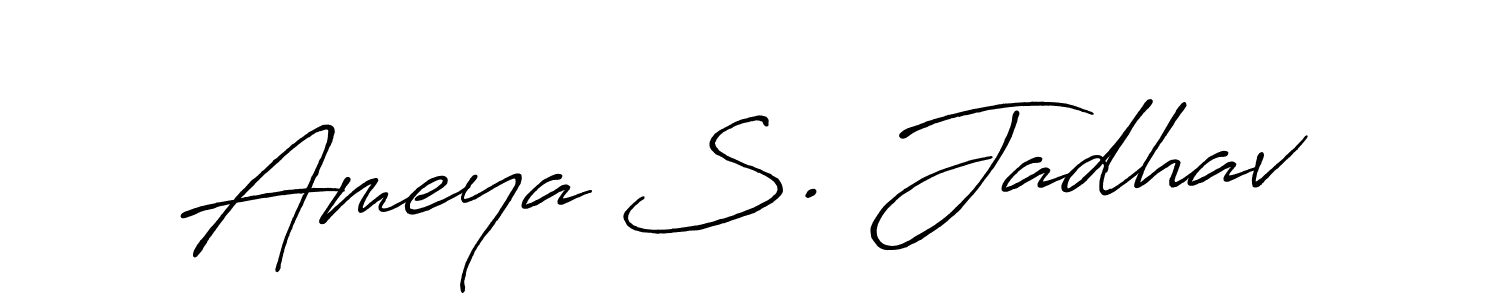 How to make Ameya S. Jadhav signature? Antro_Vectra_Bolder is a professional autograph style. Create handwritten signature for Ameya S. Jadhav name. Ameya S. Jadhav signature style 7 images and pictures png