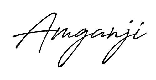 Stand out with a creative autograph for Amganji. The Antro_Vectra_Bolder styling blends modern aesthetics with classic signature flourishes. Amganji signature style 7 images and pictures png