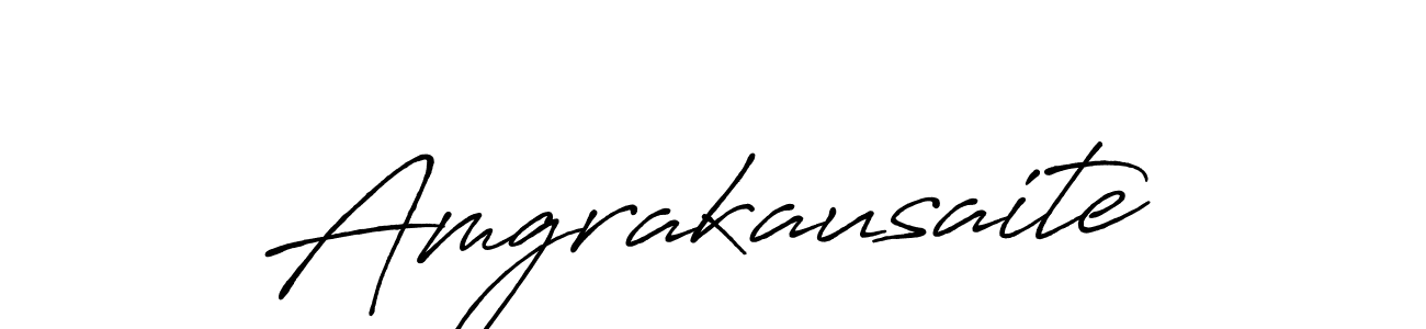 Design your own signature with our free online signature maker. With this signature software, you can create a handwritten (Antro_Vectra_Bolder) signature for name Amgrakausaite. Amgrakausaite signature style 7 images and pictures png