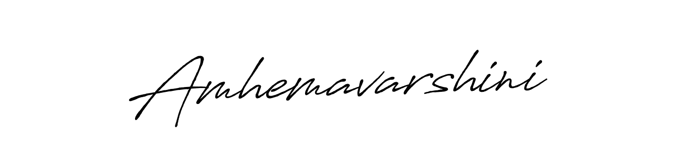 The best way (Antro_Vectra_Bolder) to make a short signature is to pick only two or three words in your name. The name Amhemavarshini include a total of six letters. For converting this name. Amhemavarshini signature style 7 images and pictures png