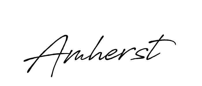 Make a beautiful signature design for name Amherst. With this signature (Antro_Vectra_Bolder) style, you can create a handwritten signature for free. Amherst signature style 7 images and pictures png