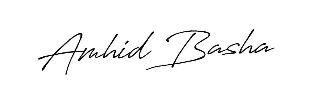 Amhid Basha stylish signature style. Best Handwritten Sign (Antro_Vectra_Bolder) for my name. Handwritten Signature Collection Ideas for my name Amhid Basha. Amhid Basha signature style 7 images and pictures png