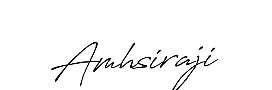 Make a beautiful signature design for name Amhsiraji. With this signature (Antro_Vectra_Bolder) style, you can create a handwritten signature for free. Amhsiraji signature style 7 images and pictures png