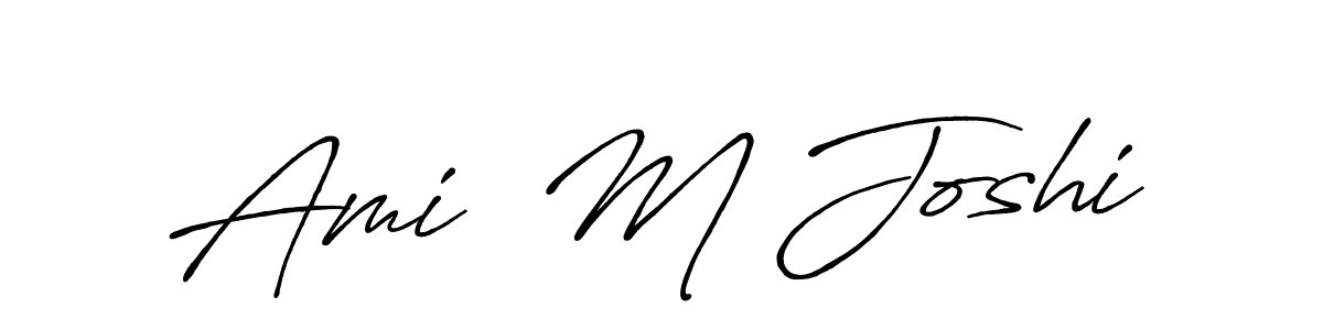 This is the best signature style for the Ami  M Joshi name. Also you like these signature font (Antro_Vectra_Bolder). Mix name signature. Ami  M Joshi signature style 7 images and pictures png