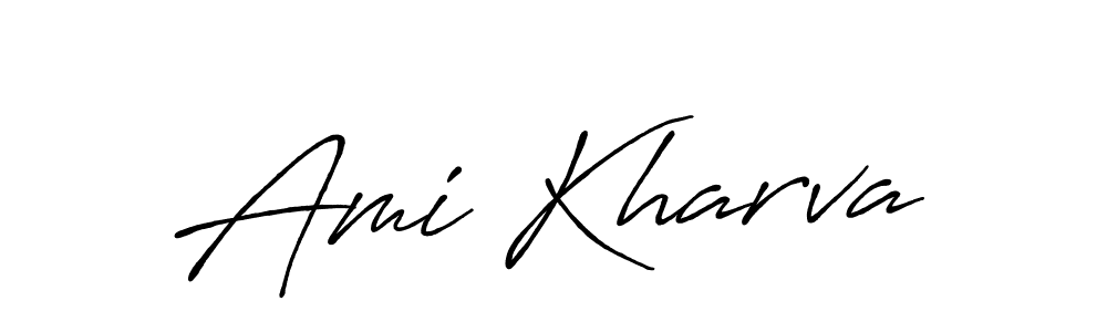 You should practise on your own different ways (Antro_Vectra_Bolder) to write your name (Ami Kharva) in signature. don't let someone else do it for you. Ami Kharva signature style 7 images and pictures png