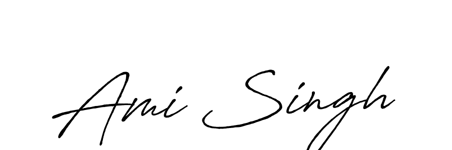 Also You can easily find your signature by using the search form. We will create Ami Singh name handwritten signature images for you free of cost using Antro_Vectra_Bolder sign style. Ami Singh signature style 7 images and pictures png