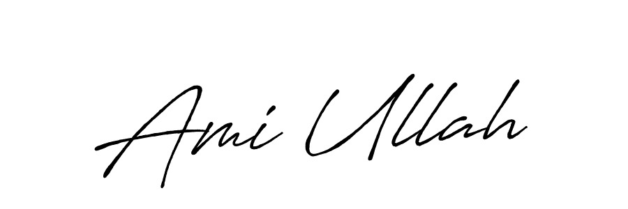 Also You can easily find your signature by using the search form. We will create Ami Ullah name handwritten signature images for you free of cost using Antro_Vectra_Bolder sign style. Ami Ullah signature style 7 images and pictures png