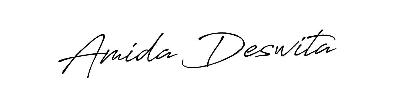 How to make Amida Deswita name signature. Use Antro_Vectra_Bolder style for creating short signs online. This is the latest handwritten sign. Amida Deswita signature style 7 images and pictures png
