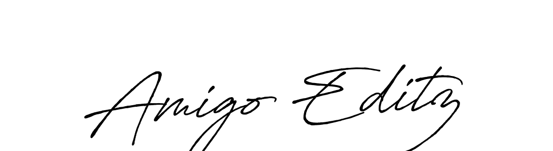 Use a signature maker to create a handwritten signature online. With this signature software, you can design (Antro_Vectra_Bolder) your own signature for name Amigo Editz. Amigo Editz signature style 7 images and pictures png