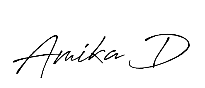 It looks lik you need a new signature style for name Amika D. Design unique handwritten (Antro_Vectra_Bolder) signature with our free signature maker in just a few clicks. Amika D signature style 7 images and pictures png