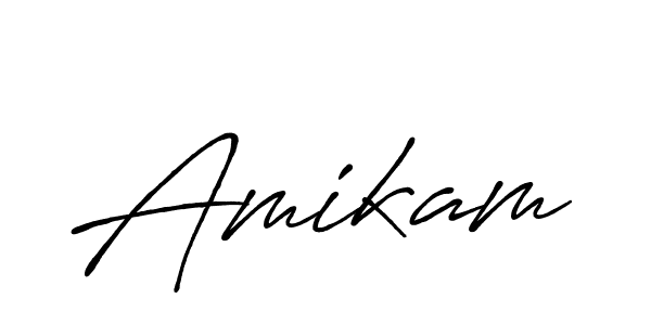 How to make Amikam signature? Antro_Vectra_Bolder is a professional autograph style. Create handwritten signature for Amikam name. Amikam signature style 7 images and pictures png