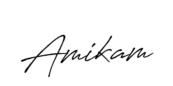 How to make Amikam signature? Antro_Vectra_Bolder is a professional autograph style. Create handwritten signature for Amikam name. Amikam signature style 7 images and pictures png