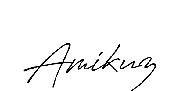 Design your own signature with our free online signature maker. With this signature software, you can create a handwritten (Antro_Vectra_Bolder) signature for name Amikuz. Amikuz signature style 7 images and pictures png