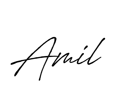 Make a beautiful signature design for name Amil. With this signature (Antro_Vectra_Bolder) style, you can create a handwritten signature for free. Amil signature style 7 images and pictures png