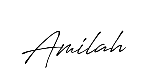 Use a signature maker to create a handwritten signature online. With this signature software, you can design (Antro_Vectra_Bolder) your own signature for name Amilah. Amilah signature style 7 images and pictures png