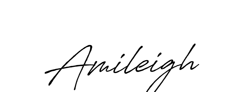 How to make Amileigh name signature. Use Antro_Vectra_Bolder style for creating short signs online. This is the latest handwritten sign. Amileigh signature style 7 images and pictures png