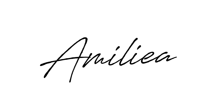 Amiliea stylish signature style. Best Handwritten Sign (Antro_Vectra_Bolder) for my name. Handwritten Signature Collection Ideas for my name Amiliea. Amiliea signature style 7 images and pictures png