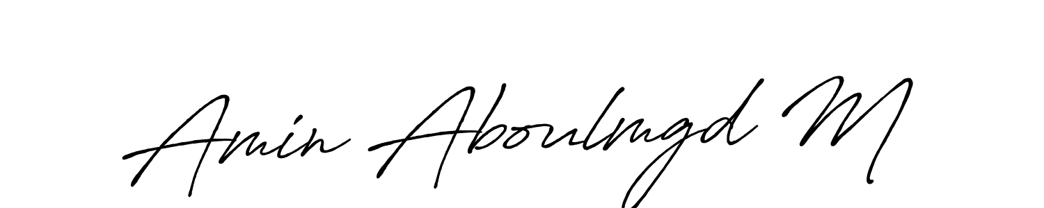 The best way (Antro_Vectra_Bolder) to make a short signature is to pick only two or three words in your name. The name Amin Aboulmgd M include a total of six letters. For converting this name. Amin Aboulmgd M signature style 7 images and pictures png