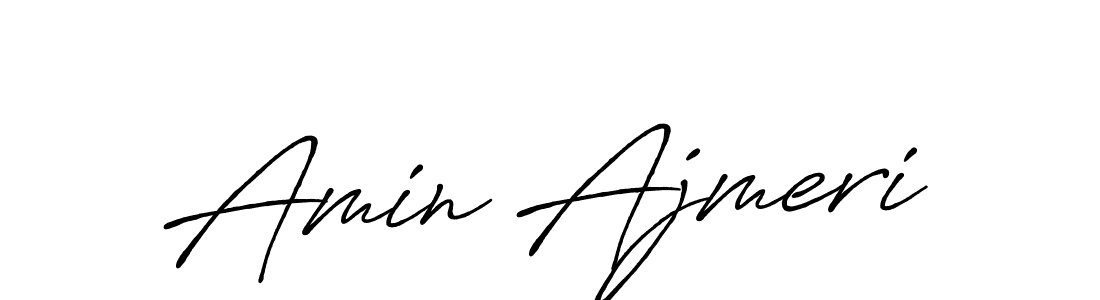 Also we have Amin Ajmeri name is the best signature style. Create professional handwritten signature collection using Antro_Vectra_Bolder autograph style. Amin Ajmeri signature style 7 images and pictures png